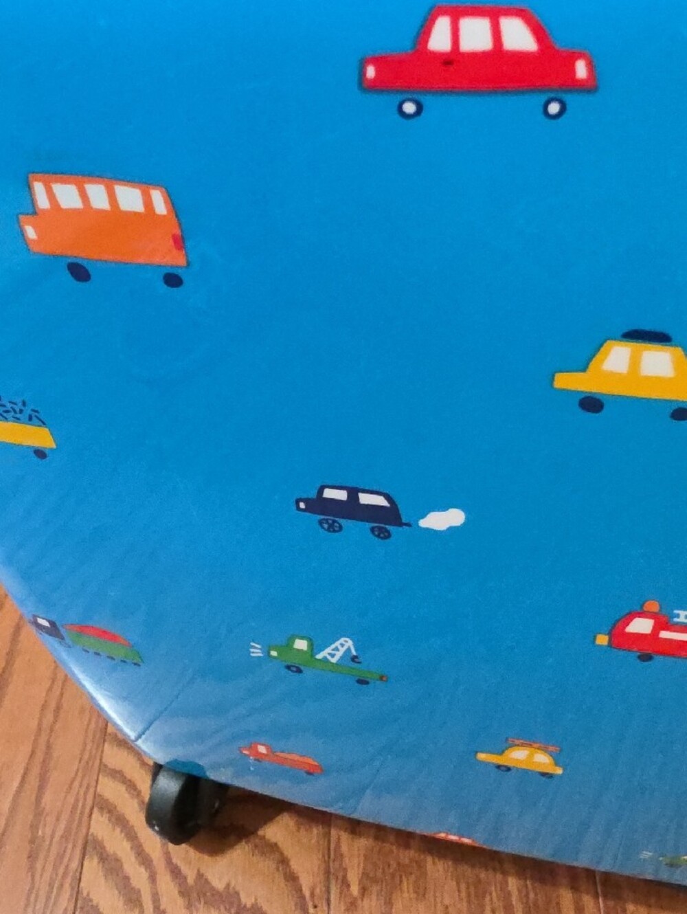 Marshalls Bright Blue Kids Rolling Suitcase with Colorful Car Print - Picture 6 of 14